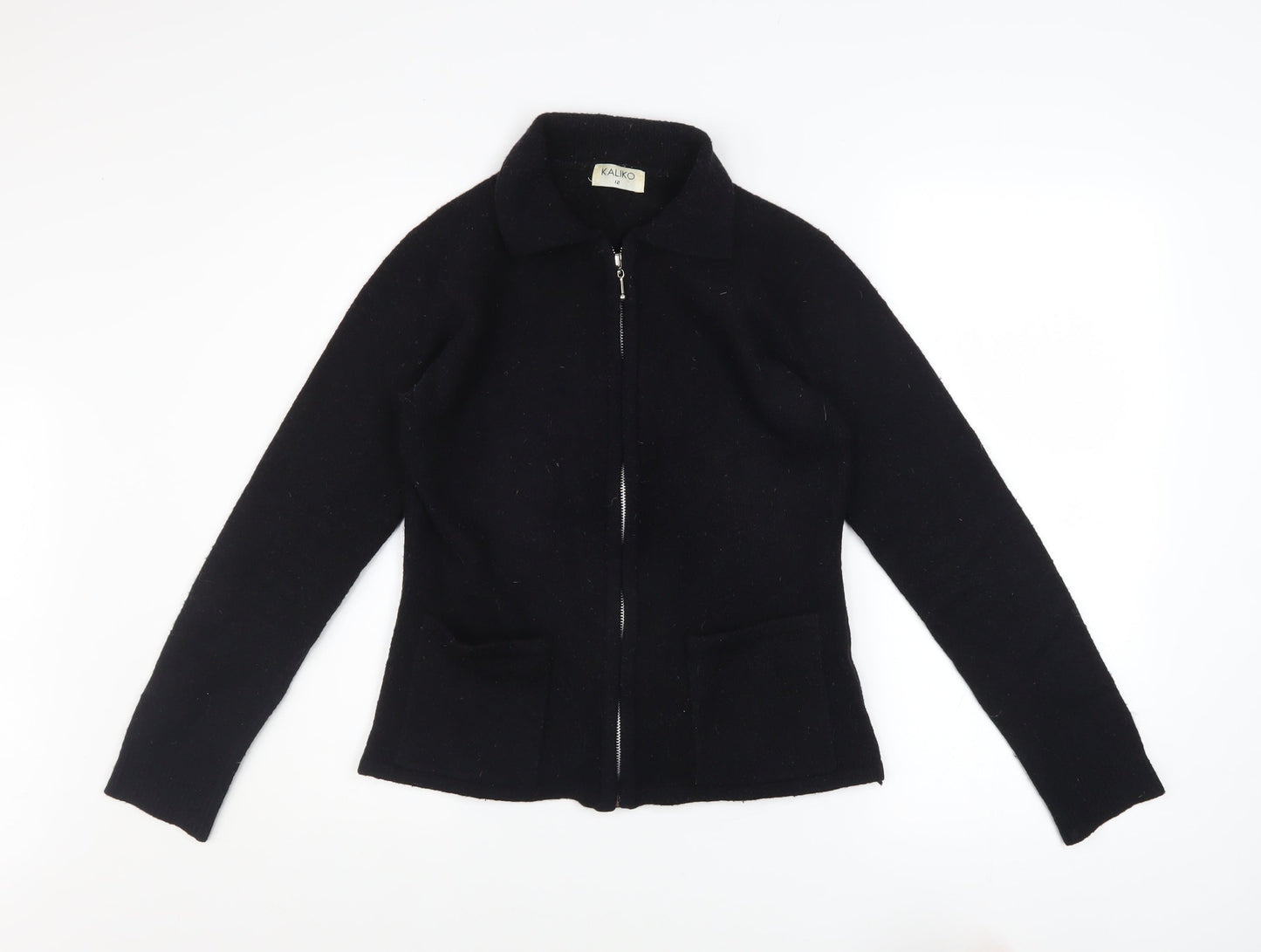 Womens UK Size 12 Kaliko Black Basic Jacket