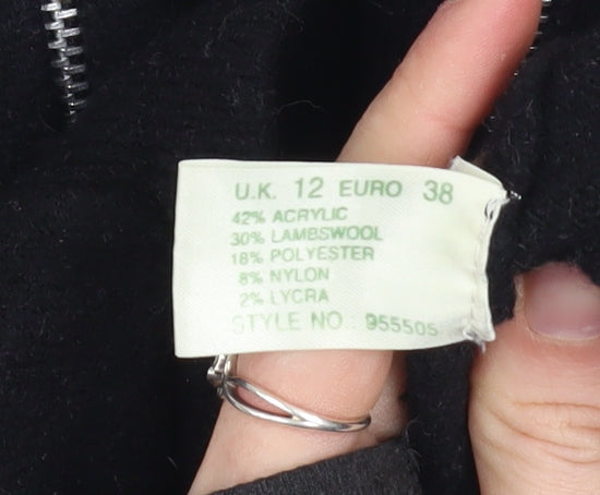Womens UK Size 12 Kaliko Black Basic Jacket