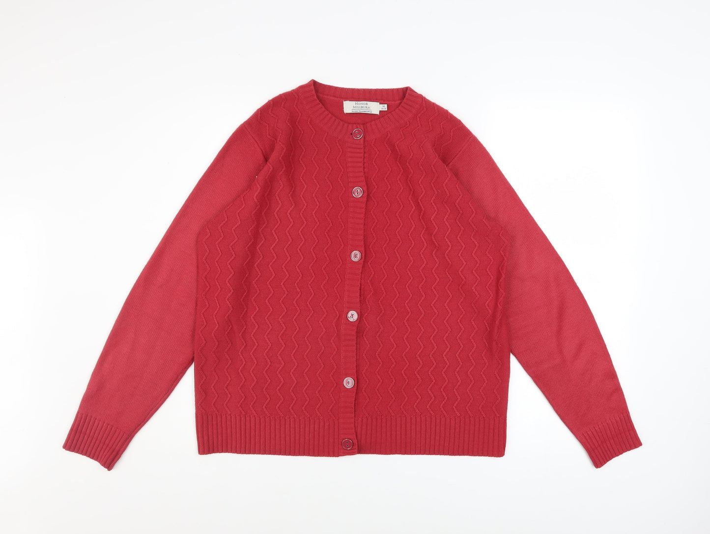 Womens UK Size 14 Honor Millburn Red Cardigan Jumper