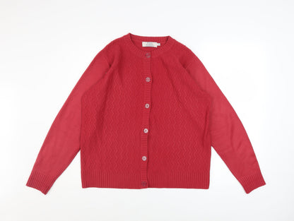 Womens UK Size 14 Honor Millburn Red Cardigan Jumper