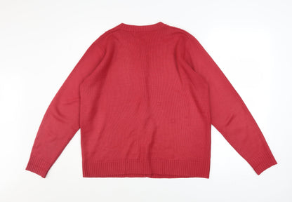 Womens UK Size 14 Honor Millburn Red Cardigan Jumper