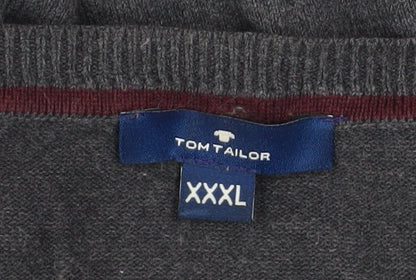 Mens UK Size 3XL TOM TAILOR Grey Pullover Jumper