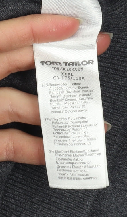 Mens UK Size 3XL TOM TAILOR Grey Pullover Jumper
