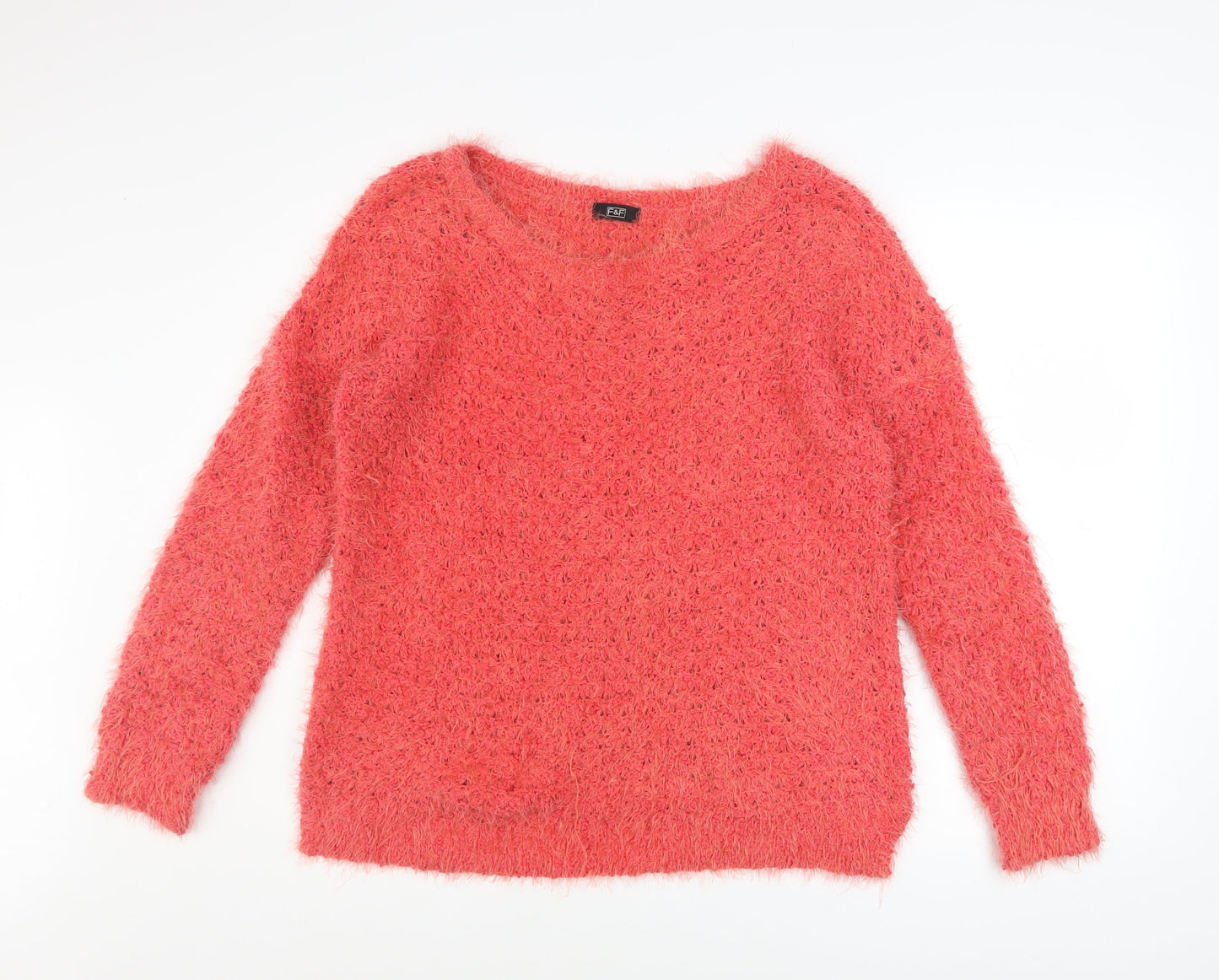 Womens UK Size 14 F&F Pink Pullover Jumper