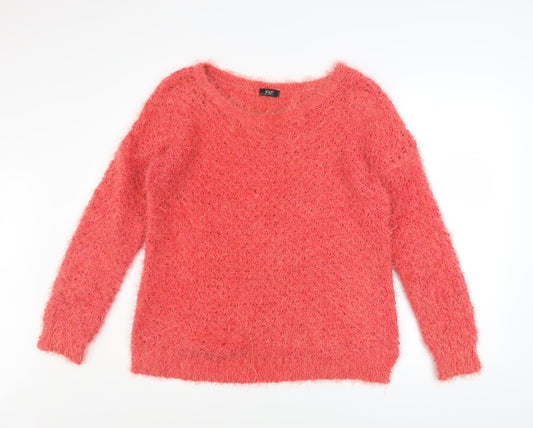 Womens UK Size 14 F&F Pink Pullover Jumper