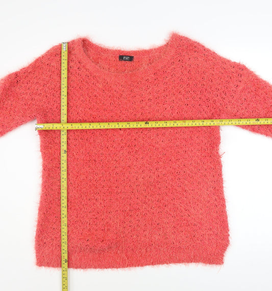Womens UK Size 14 F&F Pink Pullover Jumper