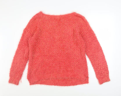 Womens UK Size 14 F&F Pink Pullover Jumper