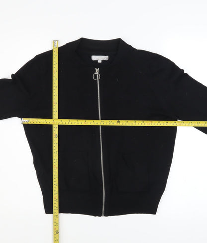 Red Herring Women’s Black Size 14 Full Zip Knit Casual Jacket