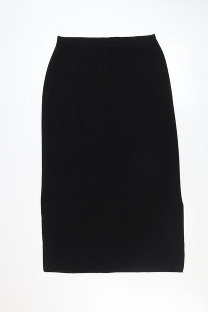 TIGI Wear Womens Black Size 14 Stretch Pencil Midi Knit Skirt