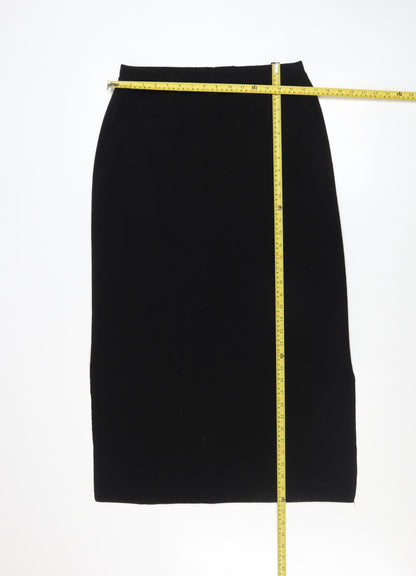 TIGI Wear Womens Black Size 14 Stretch Pencil Midi Knit Skirt