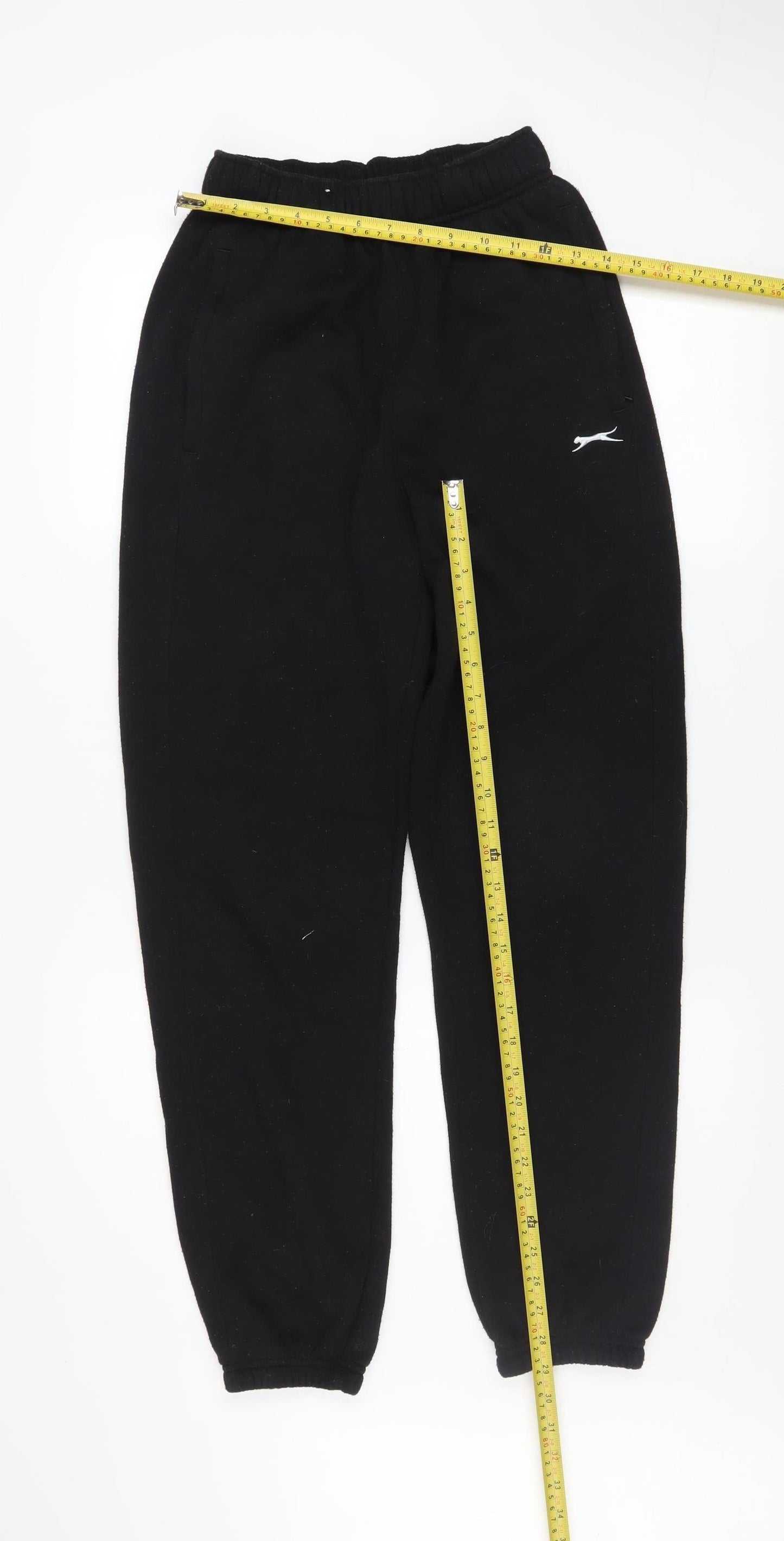 Slazenger Men's Black Small Fleece Sweatpants Tapered Joggers