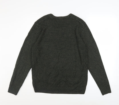 Mens UK Size L Kensington Eastside Green Pullover Jumper