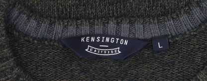 Mens UK Size L Kensington Eastside Green Pullover Jumper