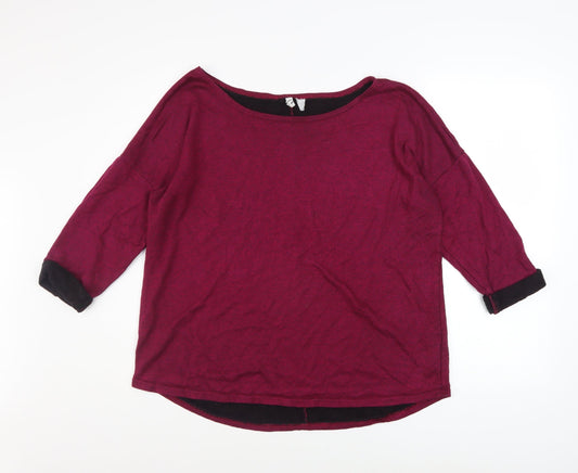 Womens UK Size L H&M Red Pullover Sweatshirt