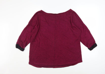 Womens UK Size L H&M Red Pullover Sweatshirt