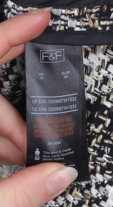 Womens UK Size 18 F&F Multicoloured Shacket