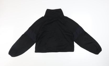 Victoria’s Secret PINK Girls Black Fleece 1/2 Zip Pullover Sweatshirt S