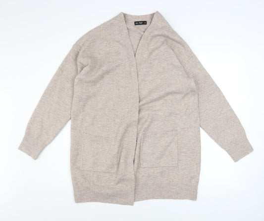 Womens UK Size 12 F&F Beige Cardigan Jumper