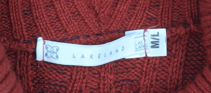 Womens UK Size M Lakeland Red Pullover Jumper