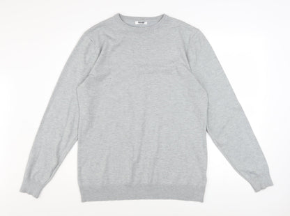 COOFANDY Men's Grey L Crew Neck Pullover Knit Jumper