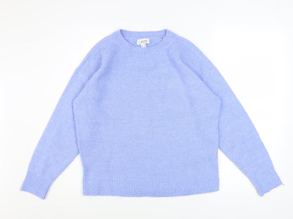 Womens UK Size S Denim & Co Blue Pullover Jumper