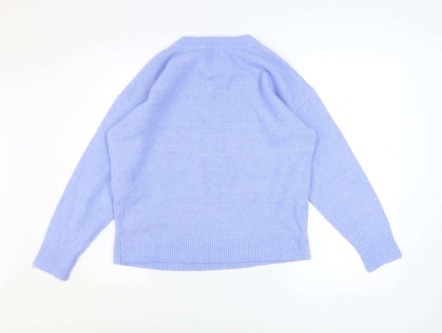 Womens UK Size S Denim & Co Blue Pullover Jumper