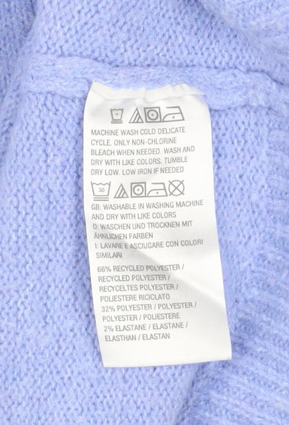 Womens UK Size S Denim & Co Blue Pullover Jumper