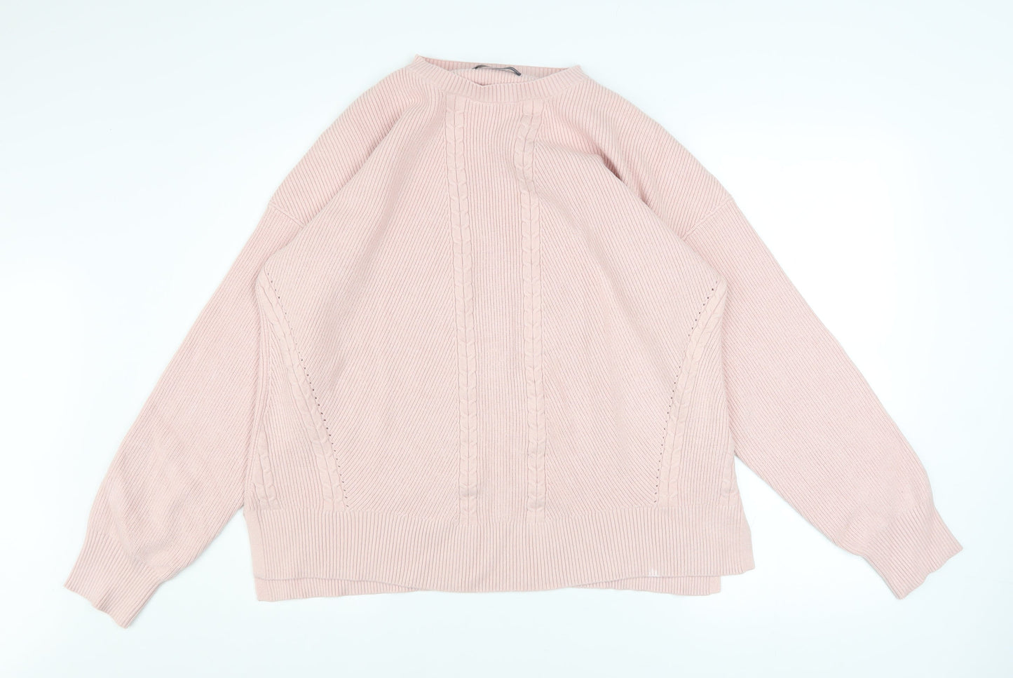 Womens UK Size L Marks and Spencer Pink Pullover Jumper