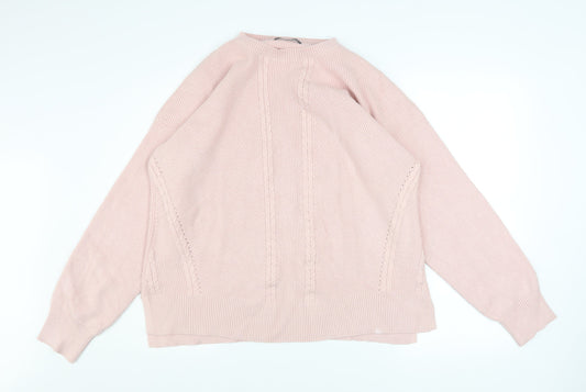 Womens UK Size L Marks and Spencer Pink Pullover Jumper