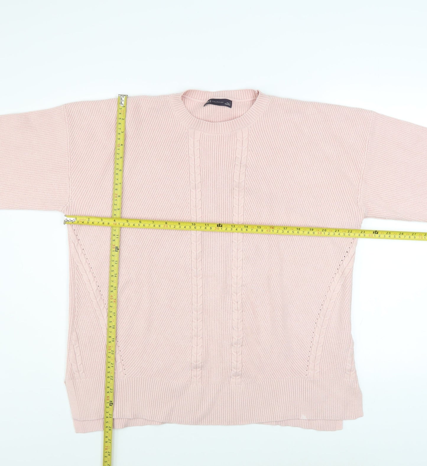 Womens UK Size L Marks and Spencer Pink Pullover Jumper