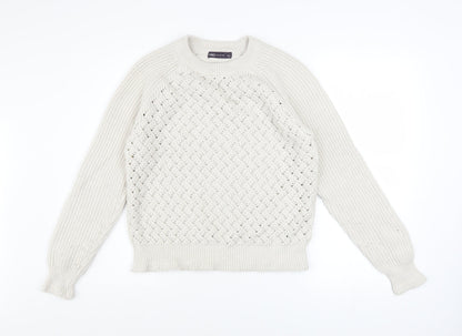 Womens UK Size S Marks and Spencer Ivory Pullover Jumper
