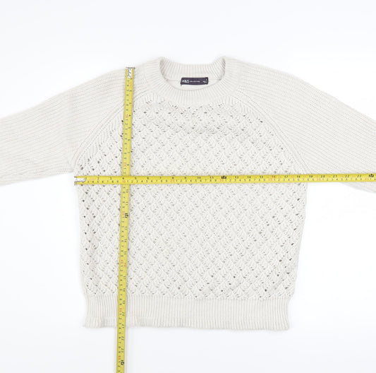 Womens UK Size S Marks and Spencer Ivory Pullover Jumper