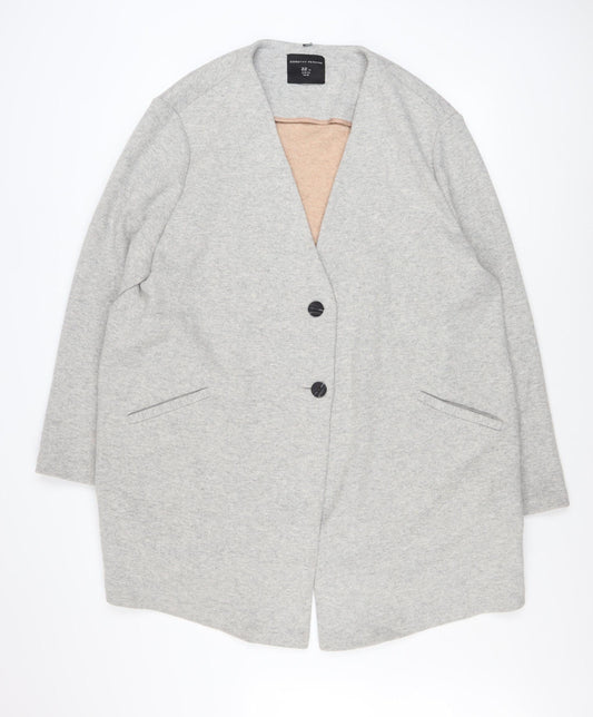 Womens UK Size 22 Dorothy Perkins Grey Overcoat