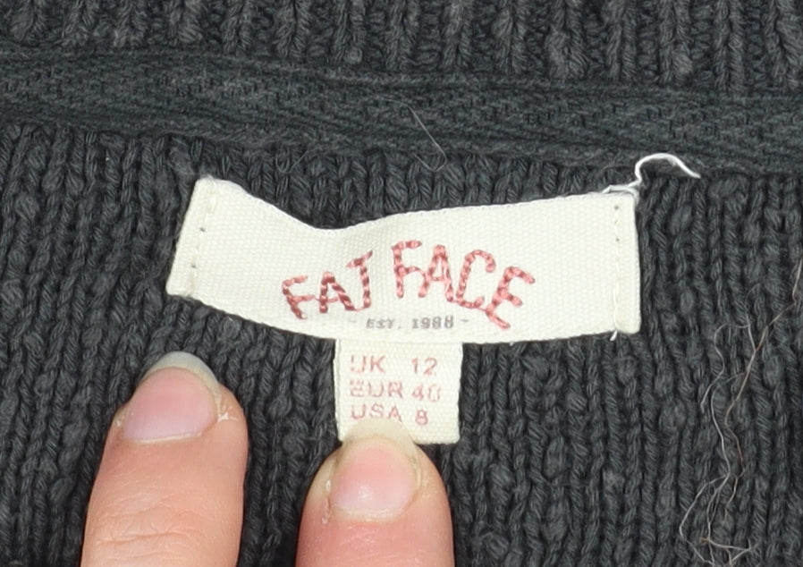 Womens UK Size 12 Fat Face Black Pullover Jumper