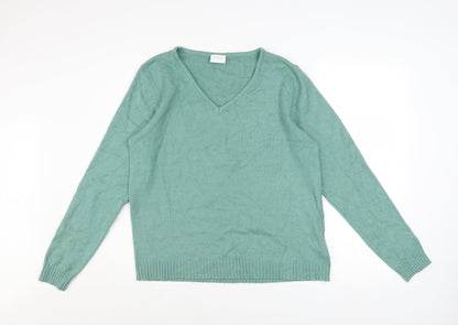 Womens UK Size XL VILA Green Pullover Jumper