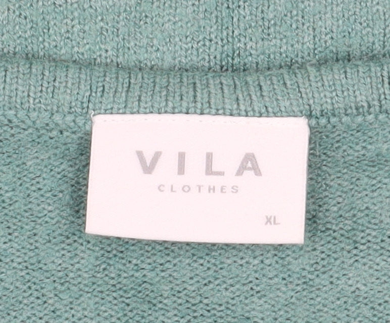 Womens UK Size XL VILA Green Pullover Jumper