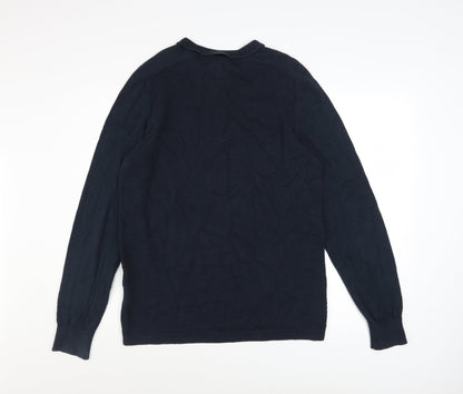 Mens UK Size L 883 Police Blue Henley Jumper