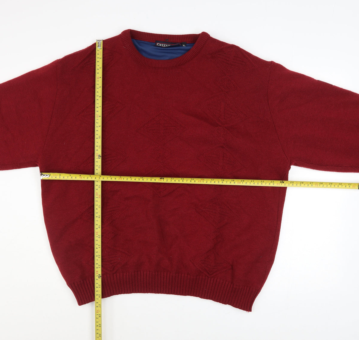 Mens UK Size XL Greenwoods Performance Red Pullover Jumper