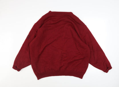 Mens UK Size XL Greenwoods Performance Red Pullover Jumper
