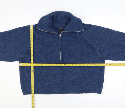Womens UK Size 12 ASOS Blue Full Zip Jumper