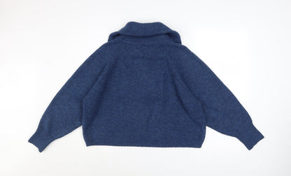 Womens UK Size 12 ASOS Blue Full Zip Jumper