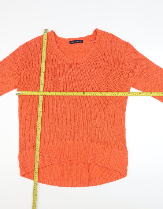 Womens UK Size S Marks and Spencer Orange Pullover Jumper