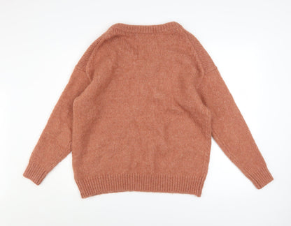 Womens UK Size XS Primark Brown Pullover Jumper