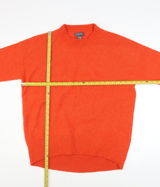 Womens UK Size S Primark Orange Pullover Jumper