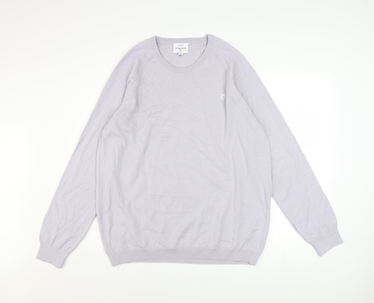 Mens UK Size XL Peter Werth Grey Pullover Jumper