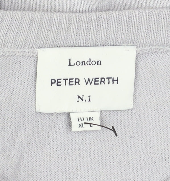 Mens UK Size XL Peter Werth Grey Pullover Jumper