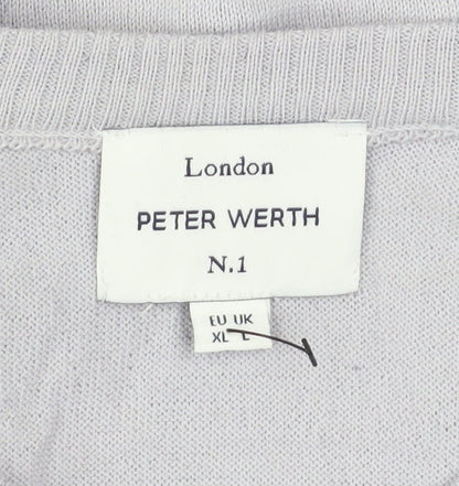 Mens UK Size XL Peter Werth Grey Pullover Jumper