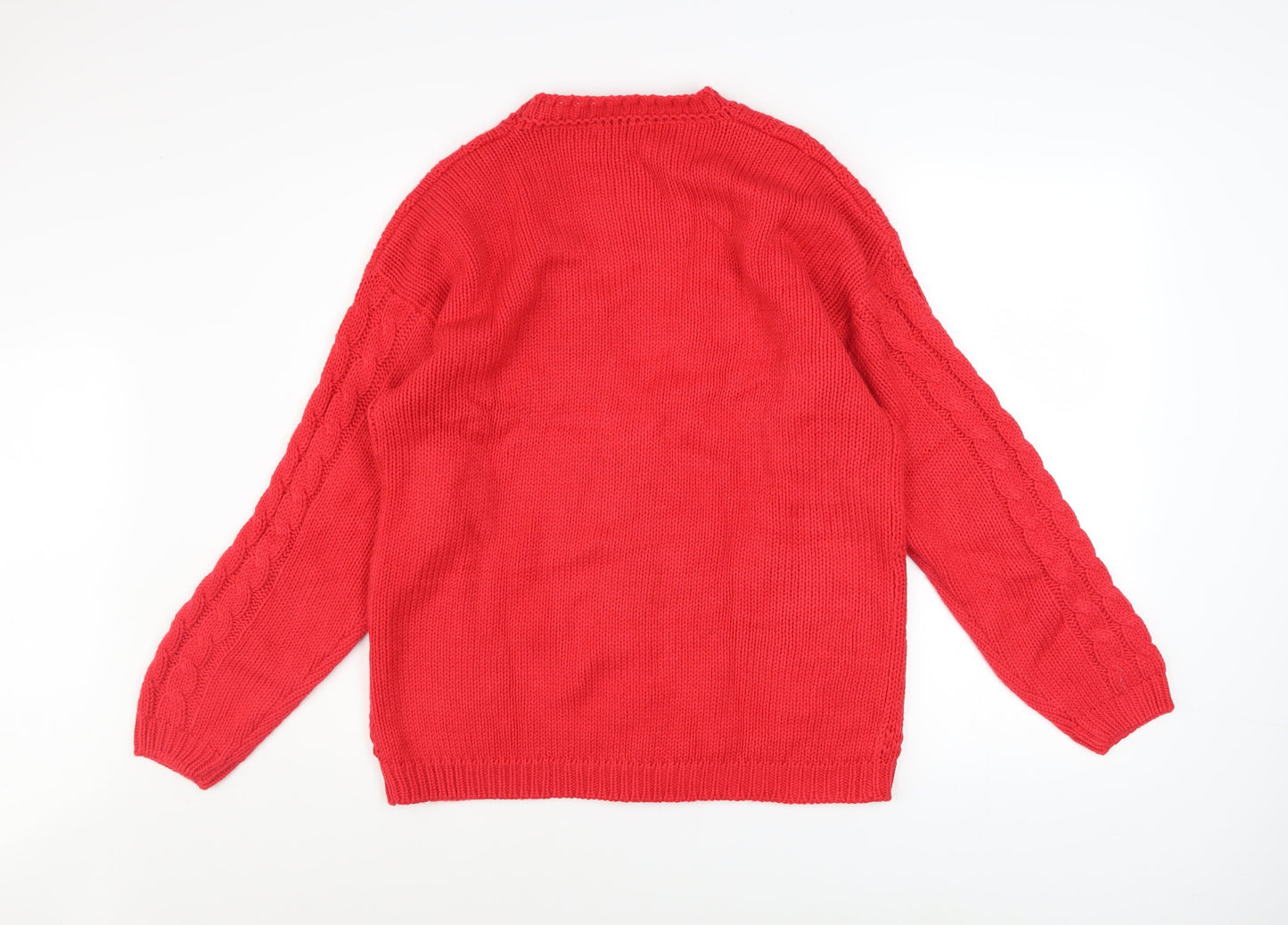 Womens UK Size S Woods & Gray Red Cardigan Jumper