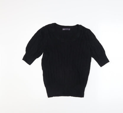 Womens UK Size 10 Marks and Spencer Black Basic Blouse
