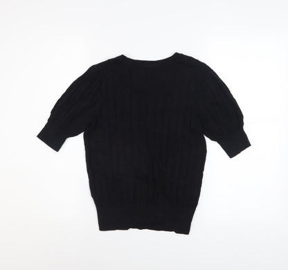 Womens UK Size 10 Marks and Spencer Black Basic Blouse